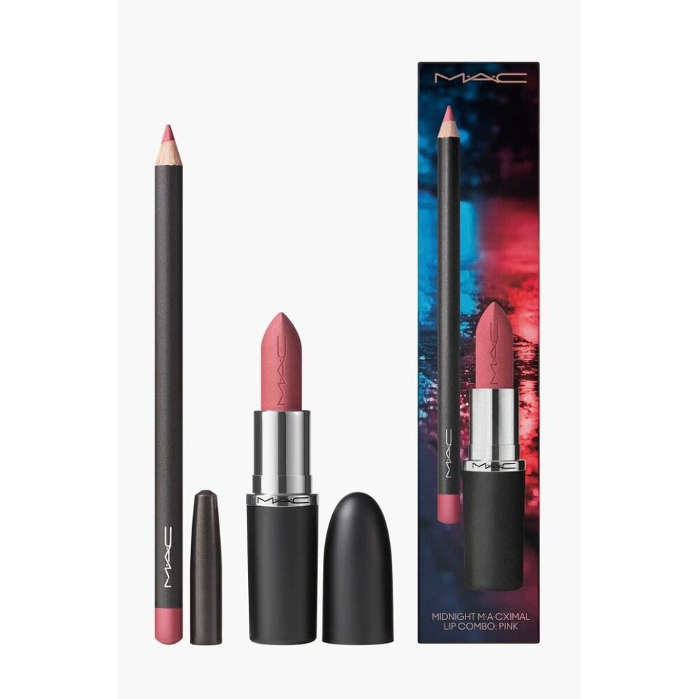 Mac Cosmetics Midnight Macximal Lip Combo Pink NEW lipstick Limited Edition